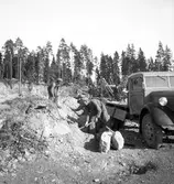 Vägarbete. Furuviksvägen. Reportage för Gefle Dagblad. År 1937


