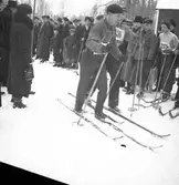 Polisens stafettävling. Skidåkning. 1935






