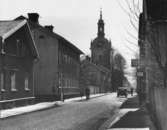 Vänersborg. Kyrkogatan mot söder, tidigt 1950-tal.