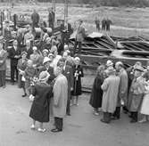 Den 7 september 1960. Gävle Varv. Stapelavlöpning. Båt nr 106.





