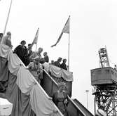 Den 7 september 1960. Gävle Varv. Stapelavlöpning. Båt nr 106.




