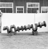 Den 7 maj 1963. Gävle Varv. Brusten vevaxel.



