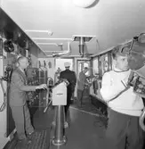 Den 27 juli 1962. Gävle Varv. Kommandobryggan på M/S 110-Tukuue.