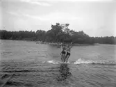 Vattenskidor i Skärgården år 1931