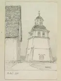 Teckning av Ferdinand Boberg. Hälsingland, Arbrå kyrka