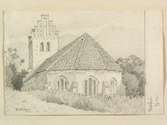 Teckning av Ferdinand Boberg. Falsterbo, Falsterbo kyrka