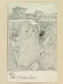 Teckning av Ferdinand Boberg. Falun, Falu gruva