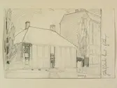 Teckning av Ferdinand Boberg. Göteborg , Gatenhjälmska huset