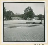 Järnvägsräls på Kvarnholmen vid bastionen Johannes Rex.