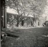 Innergården vid Thernströmska huset som avslutade Västra Sjögatan. Rivet 1938.