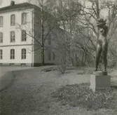Bibliotek och konst i kvarter Valnötsträdet i Kalmar.