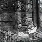 Detalj av korsknuten på gamla prästgården vid Edsgården i Västra Ed.