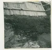 Förborgen. Västra vallen, jordfyllning. Från öster. Från restaureringsarbetet vintern 1967/68.