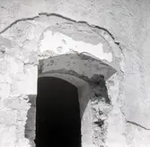 En portal under renoveringen av Voxtorps kyrka.