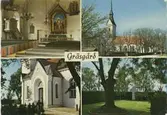Vykort med motiv från Gräsgårds kyrka.