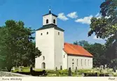 Vykort med motiv av Norra Möckleby kyrka.