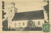 Vykort med motiv av Ryssby kyrka.