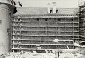 Restaurering av fasaden på Kalmar slott.