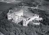 Flygfoto över Borgholms  slottsruin.