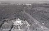 Flygfoto över Solliden och slottsruinen i Borgholm.