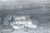 Flygfoto över Borgholms slottsruin