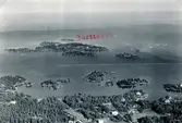 Flygfoto över skärgården utanför Virbo.