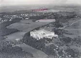 Flygfoto över Borgholms slottsruin.