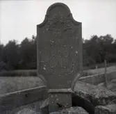 Milstolpe, gjuten vid Hagelsrum.