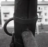 Detalj av ankaret vid varvsplanen i Gamleby.