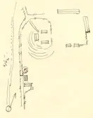 Skiss över en gård i Triberga.