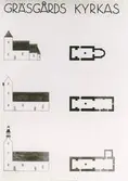 Ritning över Gräsgårds kyrka.