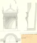 Öppen spis på Kalmar slott.
På vissa plåtar har Martin Olsson klistrat eltejp för att markera hur bilden skulle beskäras i boken.