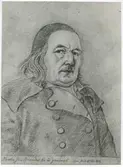 Teckning föreställande prosten i Tuna Jan Brandes (1743-1808), 60 år gammal.