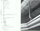 Gyllene salen. på Kalmar slott, detalj av taket. Upphängning av kassettak.