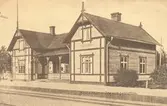 Vykort med motiv från Söderåkra järnvägsstation.