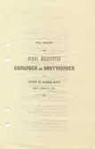 Till skålen för deras Majestäter Konungen och Drottningen vid festen på Kalmar slott den 8 augusti 1874.