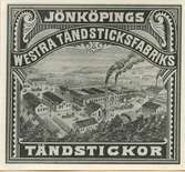 Reklam för Jönköpings Tändsticksfabrik.