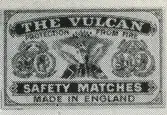 Tändsticksetikett från England, 