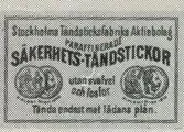 Tändsticksetikett 