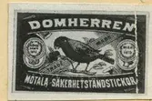 Tändsticksetikett från Motala tändstickor.