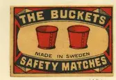 Tändsticksetikett från Mönsterås Tändsticksfabrik, 