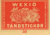 Tändsticksetikett  från Wexiö tändsticksfabrik.

Gustafsbergs Tändsticksfabrik startades 1858 av firman P. Lundblad & Co. vid Norra landsvägen på den tomt som senare kom att hysa >Kalmar Chokladfabrik. Namnet Gustafsberg syftar på den lantgård som tidigare låg på denna plats. G bytte ägare några gånger innan handlanden C. G. Säfström övertog fabriken 1868. Han drev den sedan till 1887 då den såldes till det nystartade Swedish Match som kom att äga ett flertal fabriker. I samband med det bolagets konkurs lades driften ner 1889 men återupptogs 1893 efter att >Lindahls Tändsticksfabrik i Kalmar hade brunnit. Även Lindahls ingick i Swedish Match. År 1897 brann G men återuppbyggdes och driften var åter igång året efter. G uppgick 1913 i det nystartade bolaget Förenade Svenska Tändsticksfabriker och året efter nedlades fabriken för alltid. Fastigheten övertogs samma år av Kalmar Konfekt- och Karamellfabrik som senare kom att bli Kalmar Chokladfabrik.

(Hämtat från http://www.kalmarlexikon.se/index.php/g/gustafsbergs-taendsticksfabrik.html)