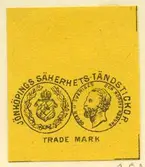 Tändsticksetikett från Mönsterås Tändsticksfabrik, 