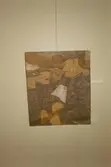 Trärelief vid utställningen Former i trä på Kalmar konstmuseum.