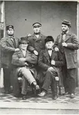 Ljungstedt, Hagström, Petersson (från vänster stående) samt Wykman och Hammarberg (från vänster sittande).
