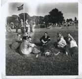 Speedwaytävling, Kalmarscramblen i Hagbynäs. I mitten: Björn Brännström.