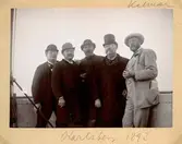 Karlsberg 1893.
Från h: Adolf Westrin, Hjalmar Petersson, Victor Elfversson, K W Andersson och Bror Hain.