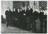 De nordiska kungarna och Finlands president jämte utrikesministrar vid kungamötet i Stockholm, den 18 oktober 1939.