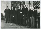 De nordiska kungarna och Finlands president jämte utrikesministrar vid kungamötet i Stockholm, den 18 oktober 1939.