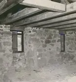 Interiör från vinden i Hossmo kyrka.